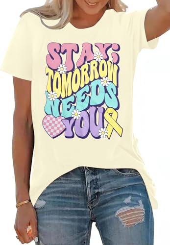 Suicide Awareness Shirts Women Stay Tomorrow Needs You Shirts Suicide Prevention T Shirts2
