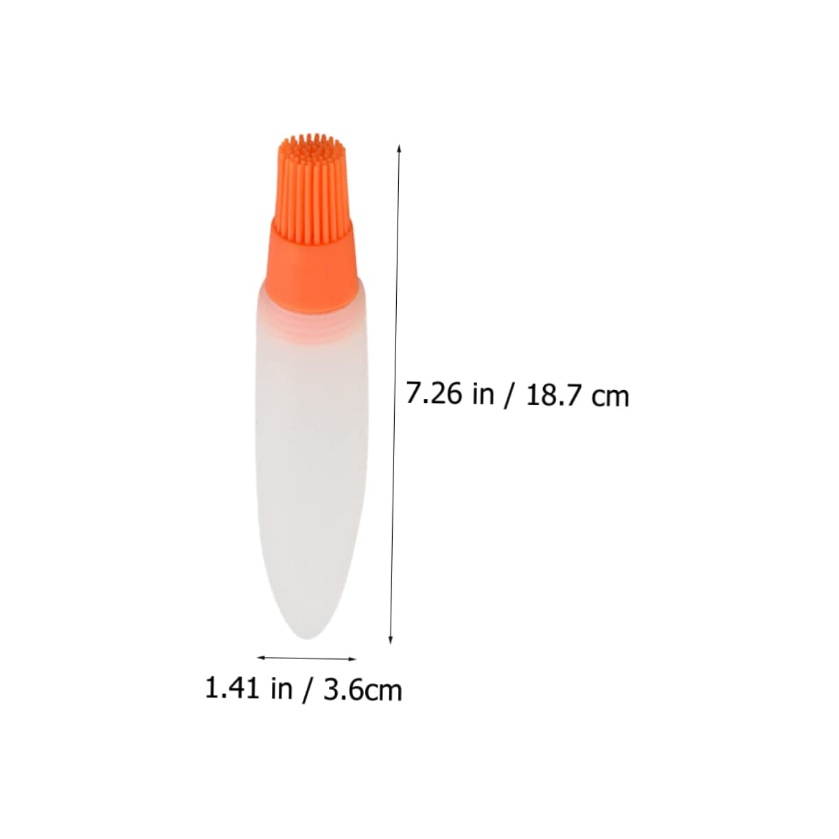 BCOATH 4Pcs Silicone Oil Brush Pointed Tail Design for Outdoor Bbq Baking Heat Resistant Basting Brushes for Grilling Cooking