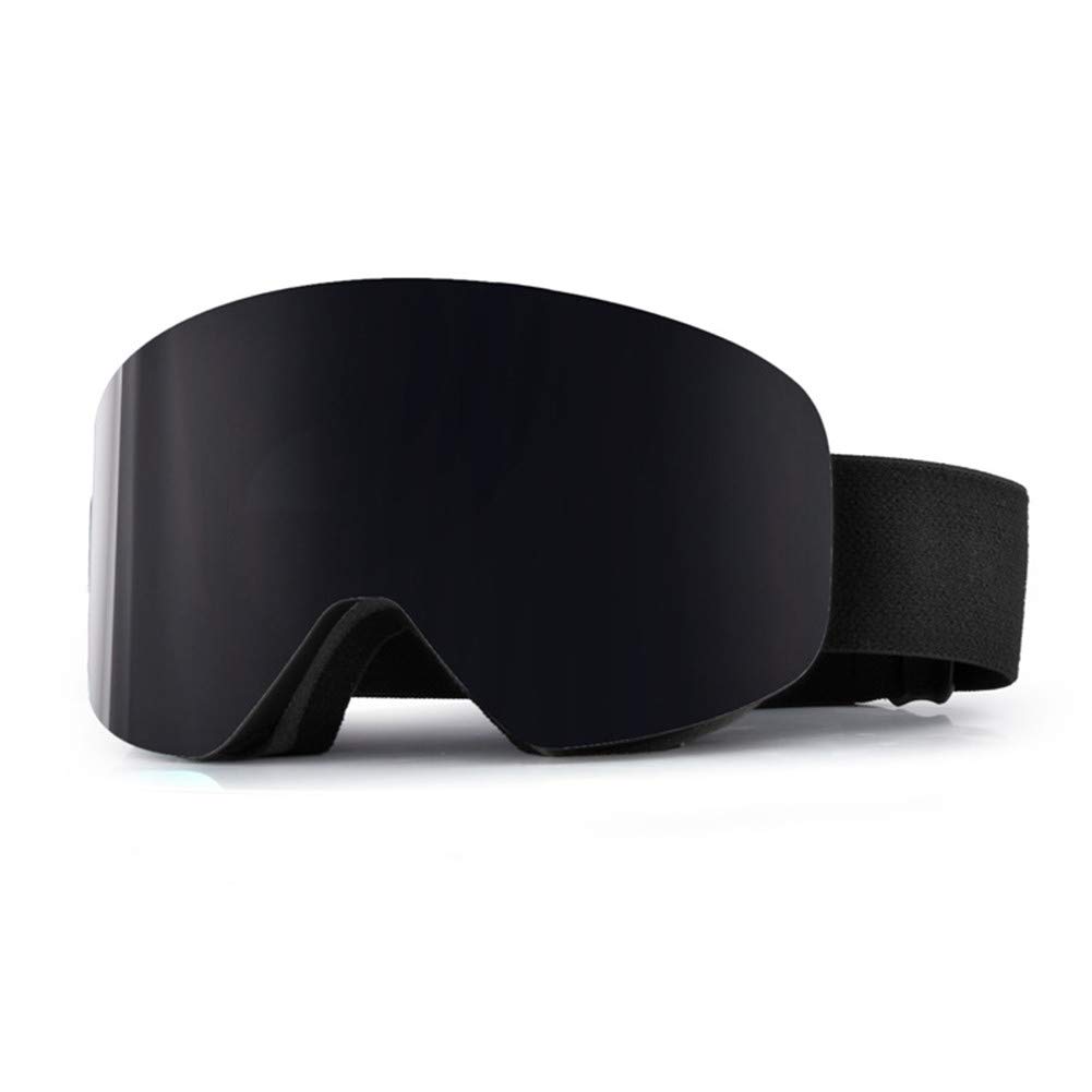 Ski Snowboard Lunettes Anti-buée, lentille magnétique Double Couche pour faciliter Le Remplacement, avec la myopie et de Ventilation, adapté pour Les skieurs de Descente de Ski,Noir