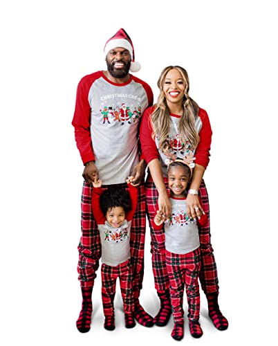 The Children's Place,Family Matching Christmas Holiday Pajamas Sets, Snug Fit 100% Cotton, Adult, Big Kid, Toddler, Baby,Baby & Toddler - PJ Set,SANTA XMASS CREW,0-3 MONTHS