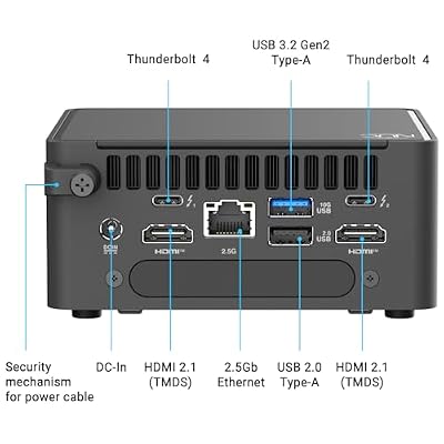 NUC15CRHC7 NUC 15 Pro Mini PC, Intel Series 2 Core 7 240H, 16GB DDR5 RAM, 2TB SSD, Thunderbolt 4, Wi-Fi 7, Windows 11 Pro Compact Small Form Factor Desktop Computer