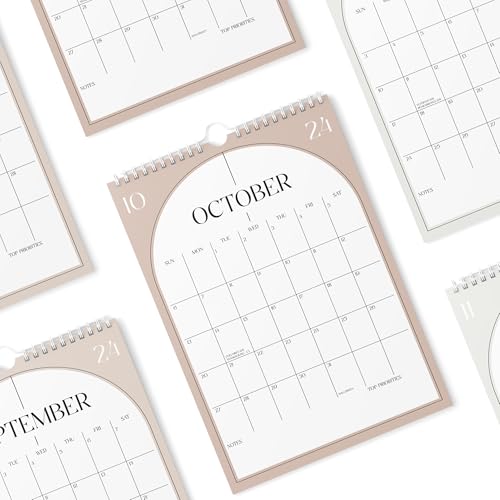 Karto Wall Calendar 2024-2025 - Vertical 11x17 inch Runs Until December 2025 - Boost Your Productivity and Easy Planning with the Aesthetic Monthly Calendar - Boho Beige - Thumbnail 4