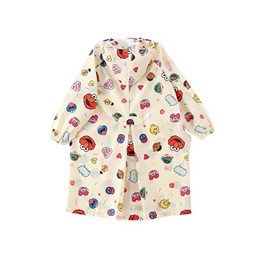 Preisvergleich Produktbild Regenmantel mit Schultasche Sitzhut Traufe Reißverschlussknöpfe Integrierter Regenmantel für Jungen und Mädchen Baby Studenten und Kinder Beige / / XL