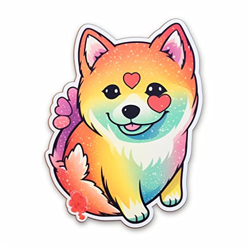Image of Yoonek Graphics Shiba Inu Dog Vinyl Decal Sticker for Car, Laptop, Tumbler, More. #001638