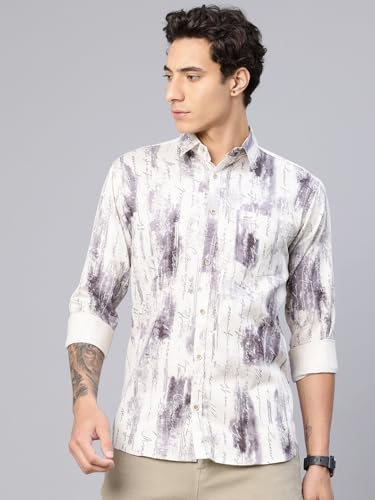 Image of Majestic Man Stylish Abstract Print Casual Shirt - Pure Cotton| Full Sleeve | Trendy & Comfortable