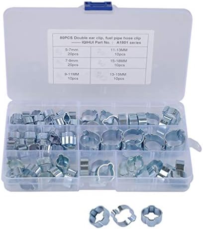 MLINS 60pcs Single Ear Hose Clamps Stainless Steel Cinch Clamps For Pex Tube Clamp Assortment Kit Stainless Steel Crimp Rings Tube Cinch Clamps - View #8