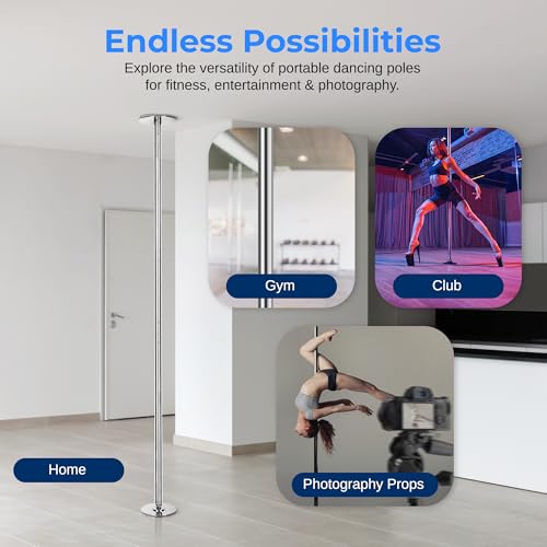 SereneLife Professional Upgrade Spinning Dance Pole - Portable & Removable Stripper Fitness Pole, Adjustable & Smooth Connection, Great for Training & Exercise by SereneLife - Image 2