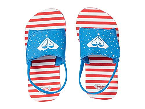 Image of Roxy Girl's TW Finn Sling Back Flip Flop Sandal Sandal, NAVY DREAM, 7 M M US Toddler