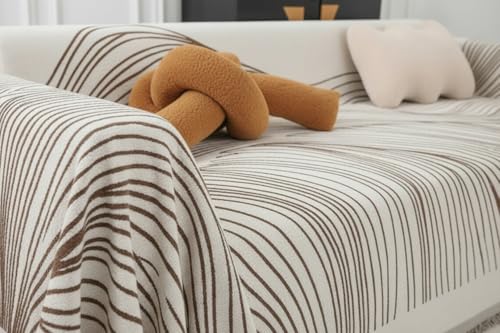 Image of The Furnishing Tree 3 Seater Reversible Chenille Sofa Cover, Double-Sided Luxury Throw, Anti-Slip Couch Cover, Soft & Comfortable Sofa Towel for All Seasons, Graphite Grey