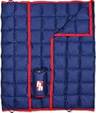 Horizon Hound GR-20 Down Camping Blanket - Outdoor Travel Quilt, Blue | Insulated, Lightweight & Warm Gear for Sleep, Camping, Stadium, Hiking & Festivals | Water Resistant, Packable & Compact Duvet