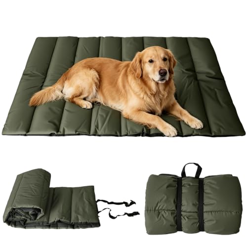 Libershine Manta Refrescante para Perros 110x68cm, Cama Refrescante Perro Lavable Impermeable, Cama Perro Verano Plegable para Viajes, Camping y Maletero (Verde)