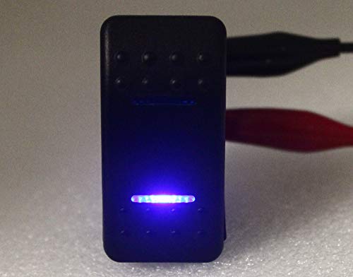 Marine Boat Car 7 Pins 2 Light Blue Led On-Off-On Rocker Switch Dpdt Waterproof 12V 24V #TOP4