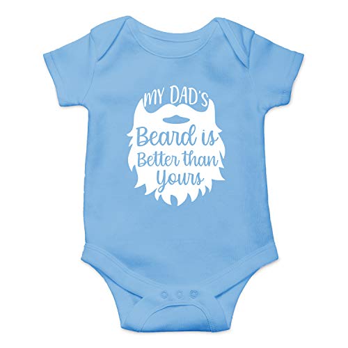 Image of My Dad's Beard is Better Than Yours - Funny Baby Essentials Bodysuit - Newborn Girl Romper