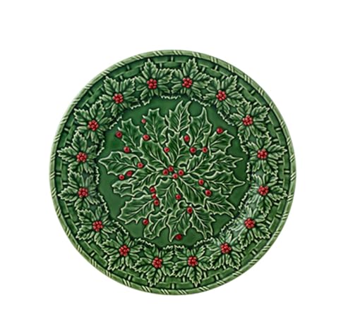 Plato Bordallo Pinheiro Holly Green 13.5 pulgadas miniatura 1
