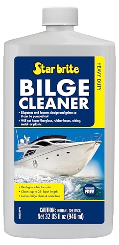 STAR BRITE Heavy Duty Bilge Cleaner Easy to Use Pour In Run Boat Pump Out Disperses Sludge and Grime Designed for Use on Bilges Leaves Bilge Odor-Free