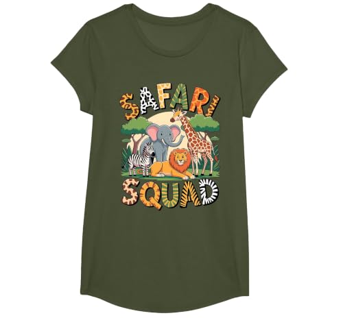 Cool Safari Costume for Men Women Kids Adult African Safari T-Shirt, Girls, Olive Green, Medium