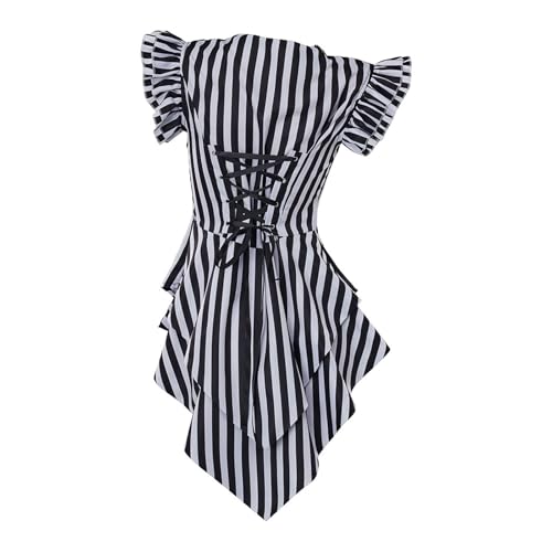 Robe médiévale gothique en mousseline de soie patchwork pour cosplay rétro - 5