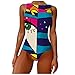 Maillot De Bain Femme 1 Pieces Piscine Haut Taille Maillots Amincissant Elégant Monokini Mode Swimwear Contrôle du Ventre Élégant Maillot de Bain 1 Pièce Grande Taille
