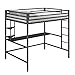 Novogratz 4371429N Maxwell Metal Full Loft Desk & Shelves, Gray/Black Bunk Beds,