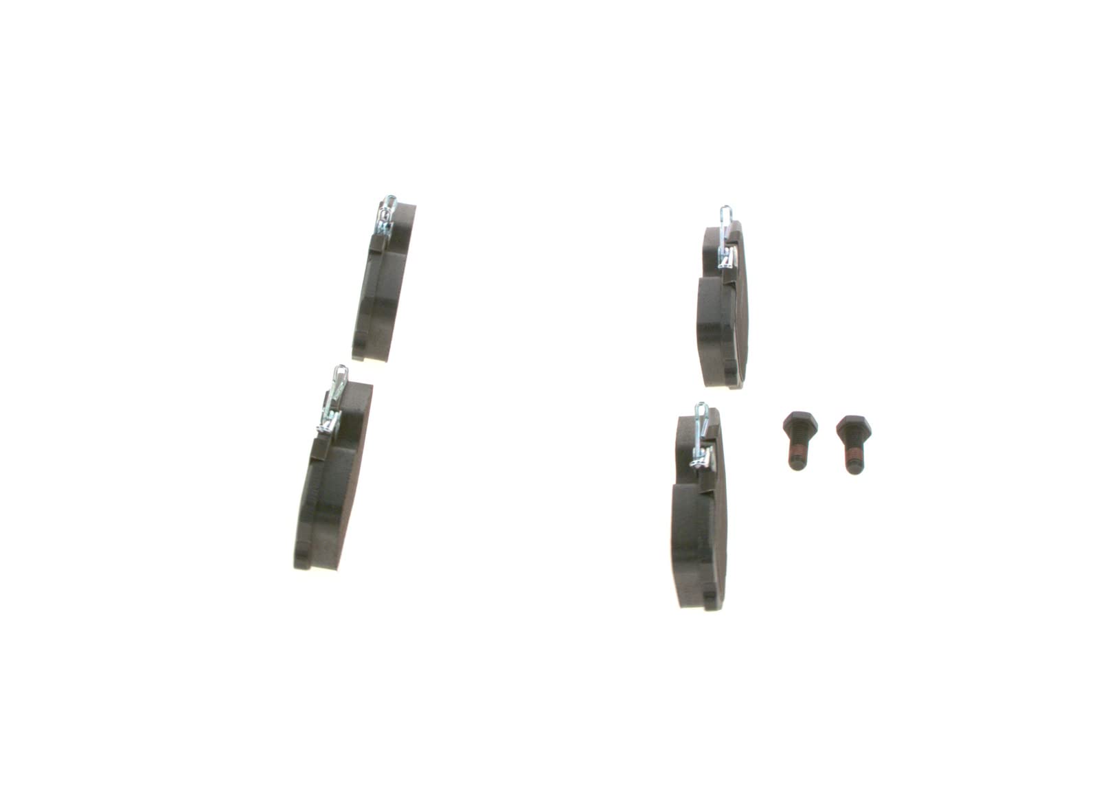 Plaquettes De Frein Avant Bosch BP1007 - Jeu De 4 - Sans Cuivre, Certifié ECE-R90 - Avec Témoins D'usure Et Accessoires