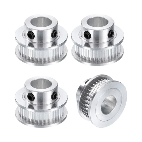 uxcell 4pcs GT-2 36T Pulley Synchronous Wheel 10mm Bore, Aluminum Timing Pulley 36 Teeth, Fit Width 6mm Timing Belt for 3D Printer CNC Machine