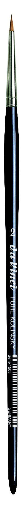 da Vinci Watercolor Series Maestro Paint Brush, Extra Short Retouch/Spotter Kolinsky Red Sable, Size 2 (1505-02)