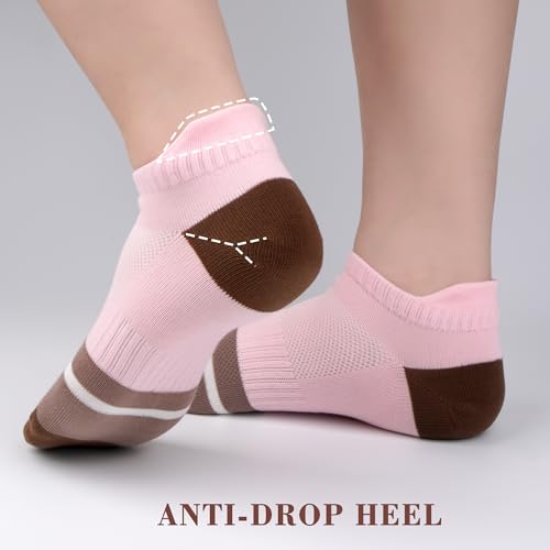 Gonii Women's Ultra-Thin Lightweight No-Show Ankle Socks - Seamless Toe Design, Non-Slip Arch Band (6 Pairs) for Running4