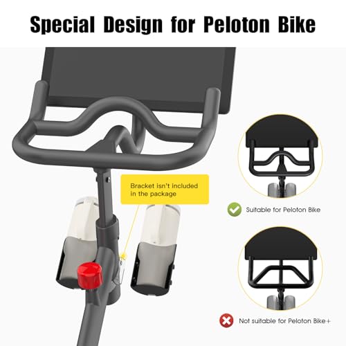 Larger Water Bottle Holder for Peloton Bike, Large Capacity Bike Cup Holder Replacement, Pack of 2 (NOT Compatible with Peloton Bike+) - Grey by Tiga - Image 3