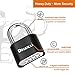 2 Pack disecu 4 Digit Combination Lock, Heavy Duty Outdoor Waterproof Padlock for School Gym Locker, Fence, Gate, Storage Unit, Toolbox (Black)
