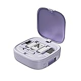 Retractable Multi Charging Cable Organizer Set USB 3 in 1 Fast Charger Cord Type-C 60W Scalable Charge Storage Box Charging Line Convertor/Micro/USB Adapter for Phone Stand,Tables,Laptops (Purple)