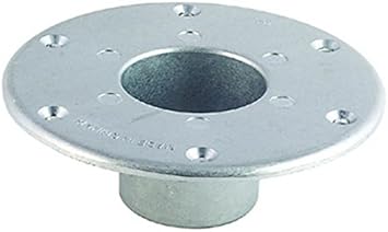 RV Trailer AP Products Pedestal Base Round Flush Mount Table Leg Base, Aluminum (1)
