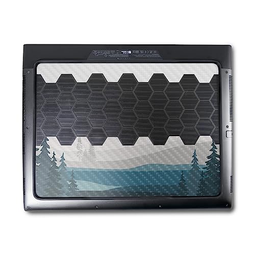 Image of MightySkins Carbon Fiber Skin Compatible with Alienware M18 R1 (2023) Full Wrap Kit - Tundra | Protective, Durable Textured Carbon Fiber Finish | Easy to Apply & Change Styles | Made in The USA