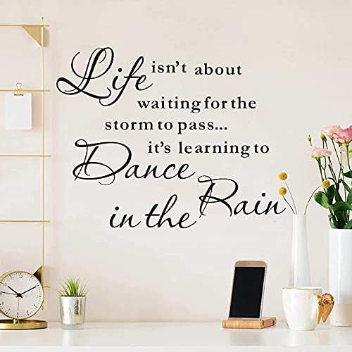 Vinilo Decorativo Adhesivo con Texto Inspirador Negro