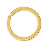 Durchmesser: 25 mm SiAura Material ® - 20x Schlüsselringe, Metall, Goldfarben, D. 25mm, Dicke 2,3 mm