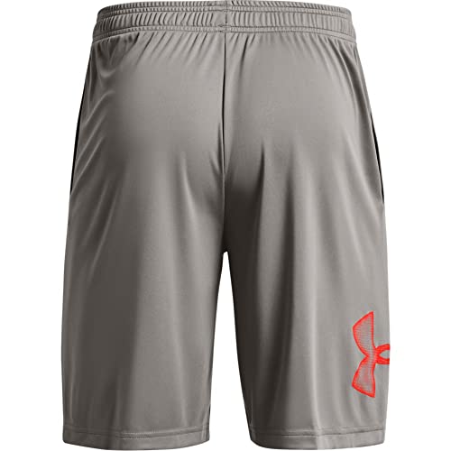 Image of Under Armour Men's Tech Graphic 10 inch Shorts, Concrete (066) /Phoenix Fire, 3X-Large