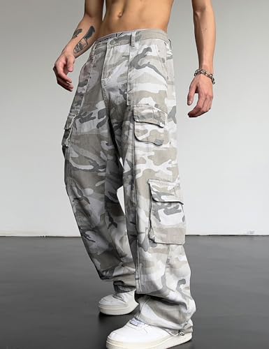 Mens Camo Pants Y2k Baggy Cargo Pants Joggers Hip Hop Streetwear Pants Oversized Camo Pants for Women2