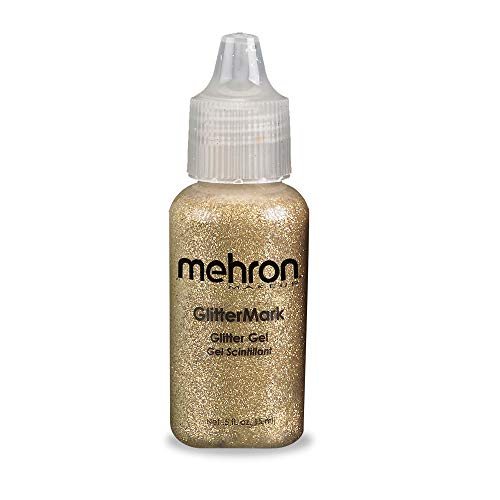 Mehron Makeup Glittermark Glitter Gel (.5Oz) (Gold) #TOP5