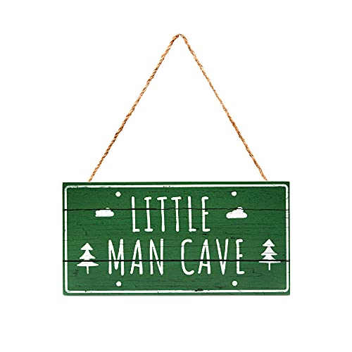 Image of Boy Room Decor - 12"x6"x0.4", MDF Wood Plaque Sign - Kids Room Decor by Kindette, Toddler Door Sign - Baby Decor for Nursery - Little Man Cave - Boys Room Decorations - Door Decor Hanging in Bedroom