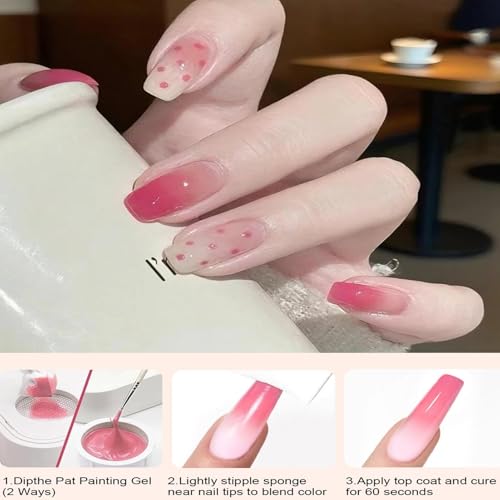 Efecto gradiente de 6 colores con pintura de gel de uñas de 8 ml para decoración 7