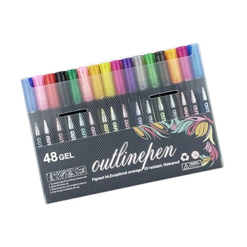 Marqueurs à paillettes métalliques double ligne pour dessin sur bois et tissu