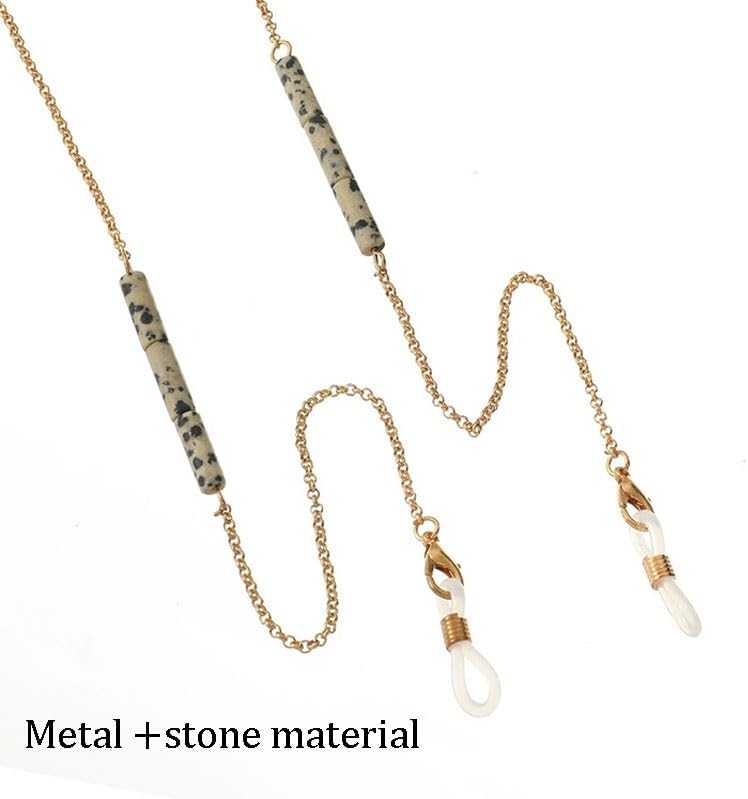 Casual Black Spot Stone Eyeglass Chain Hanging Neck Rope Sunglasses Accessories