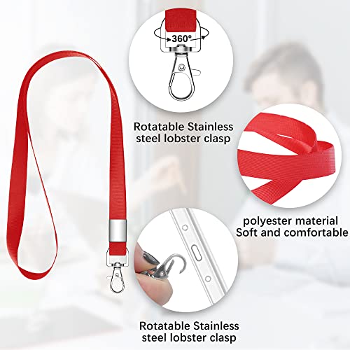 hoinya Schlüsselband Lanyard Umhängeband 7 Stück Schlüsselbänder für Büro, Ausweis, Handy, Schlüsselbänder, Rot, Blau, Schwarz, Himmelblau, Rosa, Lila, Grün