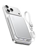 INIU for MagSafe Power Bank, Slimmest 25W Qi2.2 10000mAh Magnetic Portable Charger, 45W PD Fast Charging with USB C Cable, Battery Pack for iPhone Air 17 16 15 14 13 12 Only, White