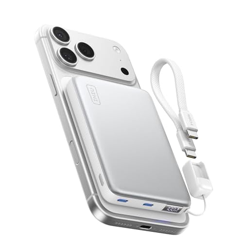 INIU for MagSafe Power Bank, Slimmest 25W Qi2.2 10000mAh Magnetic Portable Charger, 45W PD Fast Charging with USB C Cable, Battery Pack for iPhone Air