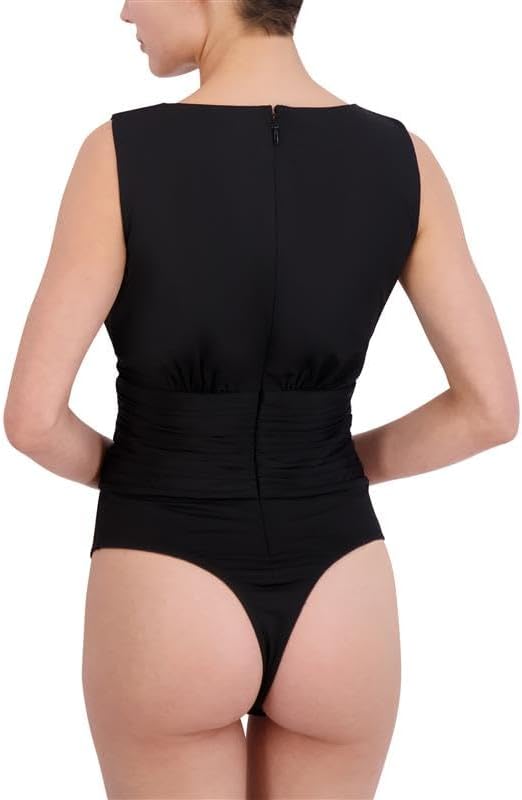 BCBGMAXAZRIA Women's Sleeveless Plunging V Neck Bodysuit