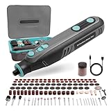 Bluemars Cordless Rotary Tool kit 8V, Multifunction Tool Set with 122 PCS Accessories, 5 Variable Speed 7500-32000RPM, Led Display, Powerful Engraving Tool, Mini Sander, Polisher, for DIY & Handmade