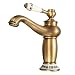 Produktbild Kupferfarben Wasserhahn Antik Messing Retro Wasserhahn Bad Nostalgie Wasserhahn Badezimmer Cold Hot Kaltwasser Mischbatterie Waschbecken Kupfer Gebürstet Armatur Waschbecken Mit Schlauch XXBB
