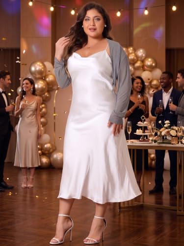 Image of Agnes Orinda Plus Size Mesh Crop Cardigans for Women Long Sleeve Open Front See Through Sheer Bolero Shrug Top