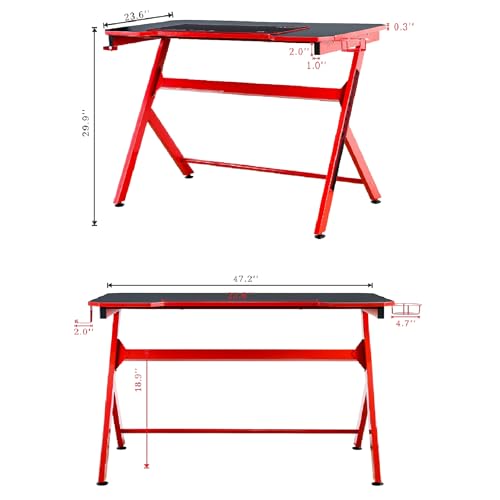 Luxury Gaming Desk with LED Lights