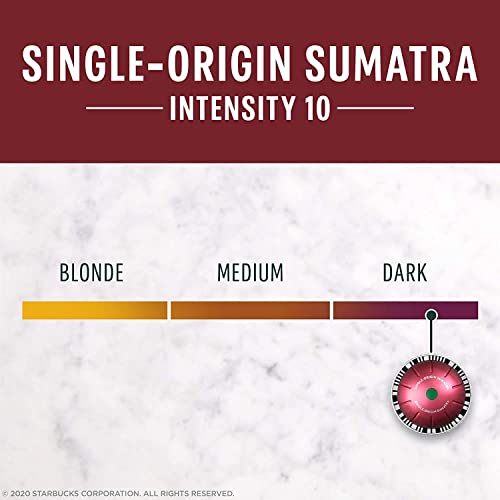 Image of Starbucks Coffee Nespresso Capsules, Sumatra Flavor, Dark Roast & Single-Origin Coffee, For Nespresso Vertuo Machines, 8 CT Capsules Per Box (Pack of 1 Box)